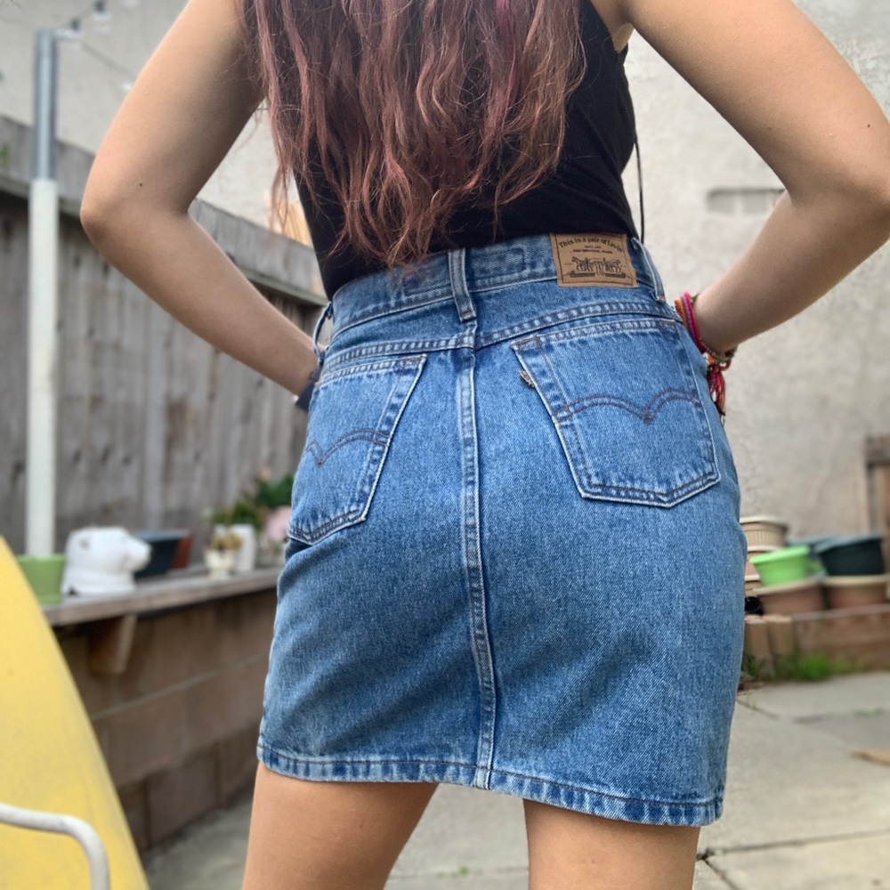 RARE Vintage Levi’s 900 Series Jean Skirt - Picture 1 of 8